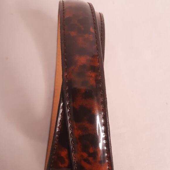 Rhinestone Studded Buckle Skinny Belt Womens XSmall Waist Brown Black Strap - Picture 8 of 14